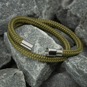 Shine bracelet - Green rope (assemble yourself)