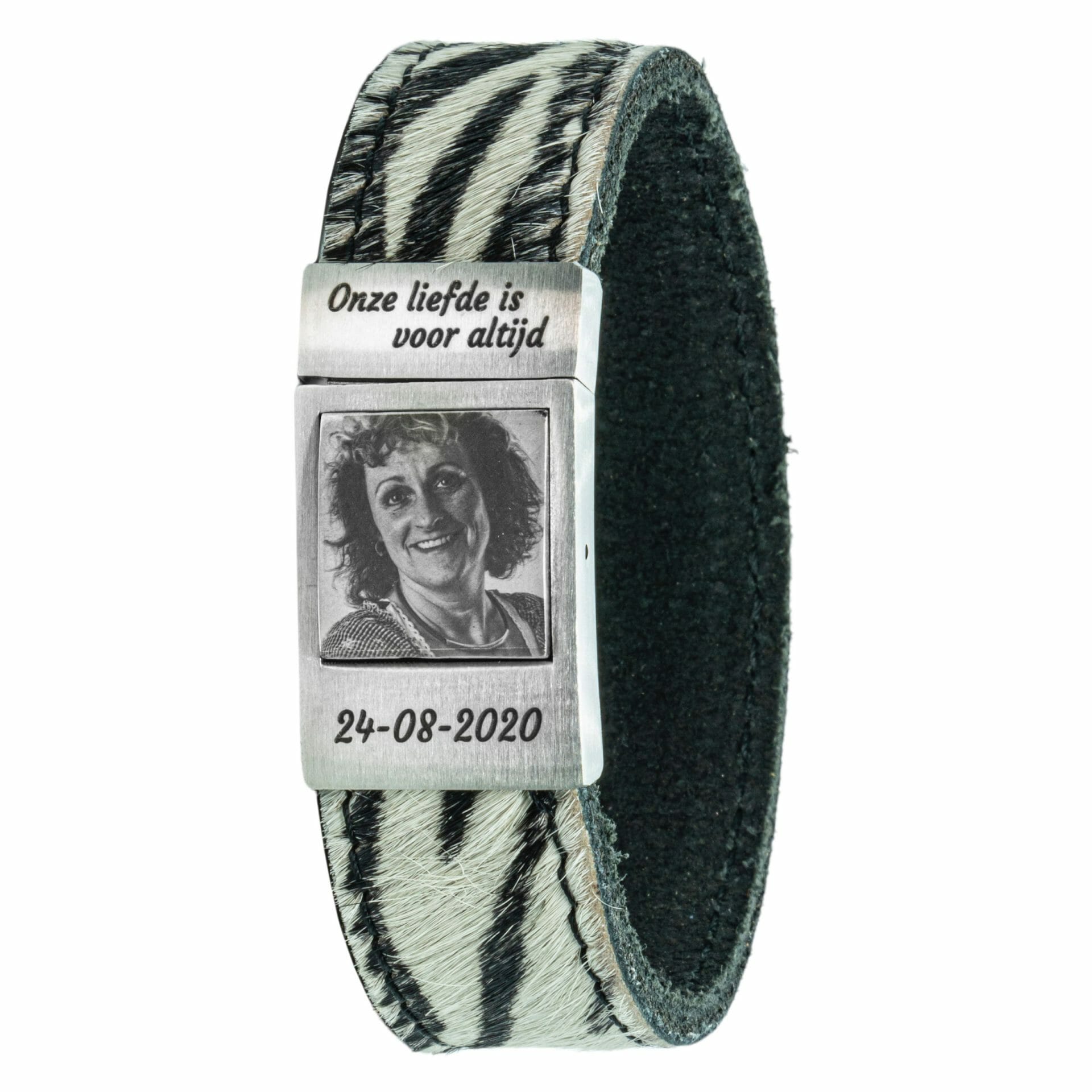 Zebra Photo bracelet leather with your own photo
