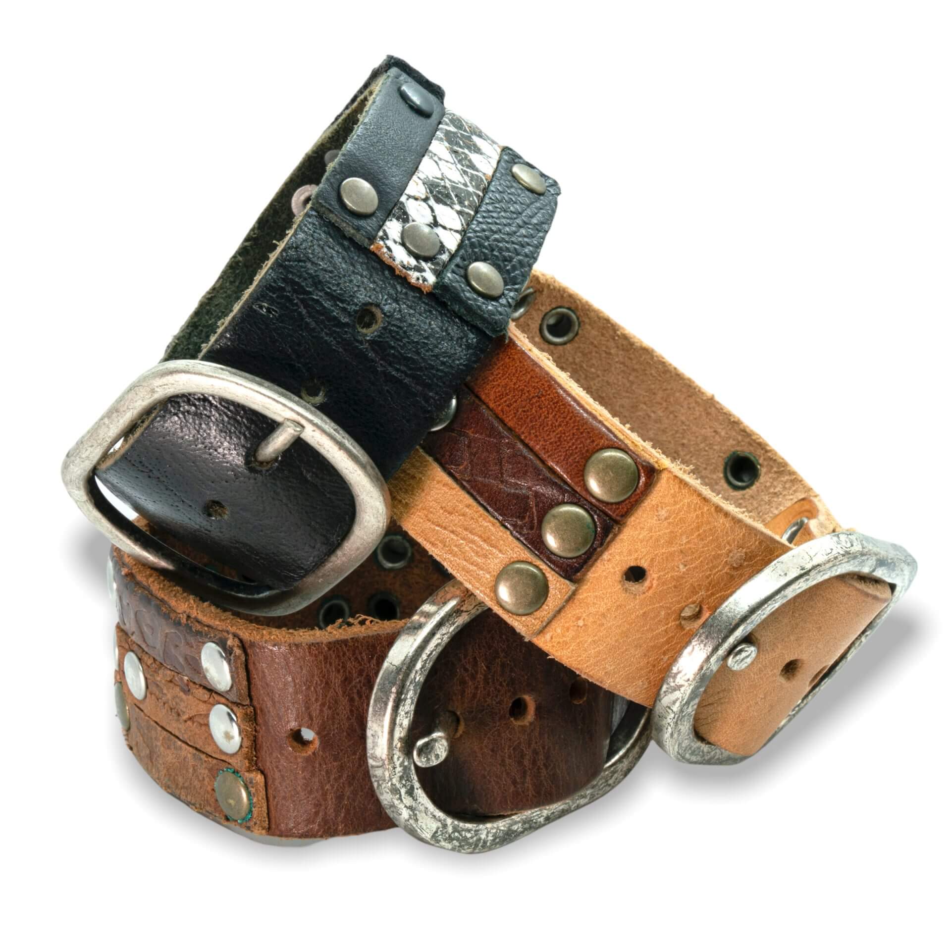 Wide Leather Wristband - Multi Color Bovine Leather