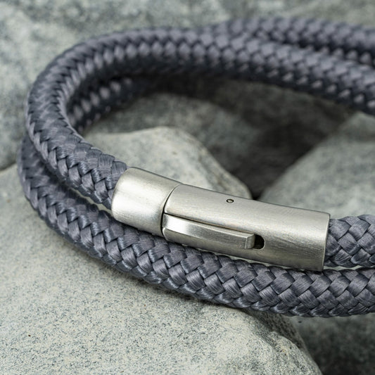 Pressure link bracelet - Gray Rope