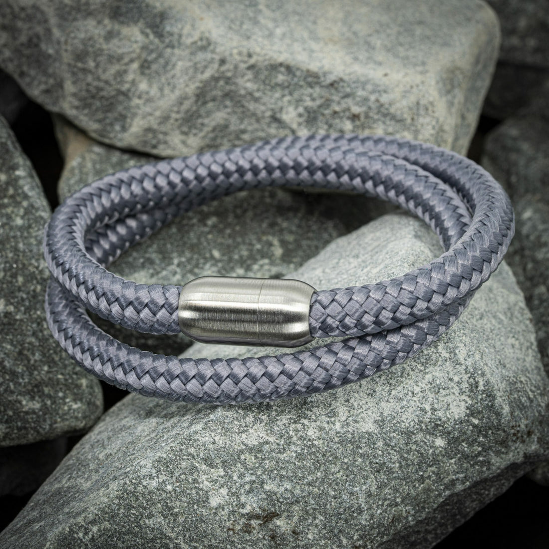 Zen bracelet engravable - Gray Rope