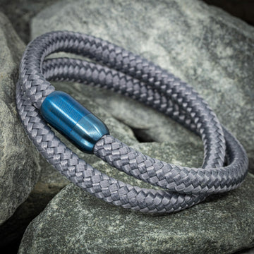 Zen bracelet blue - Gray Rope