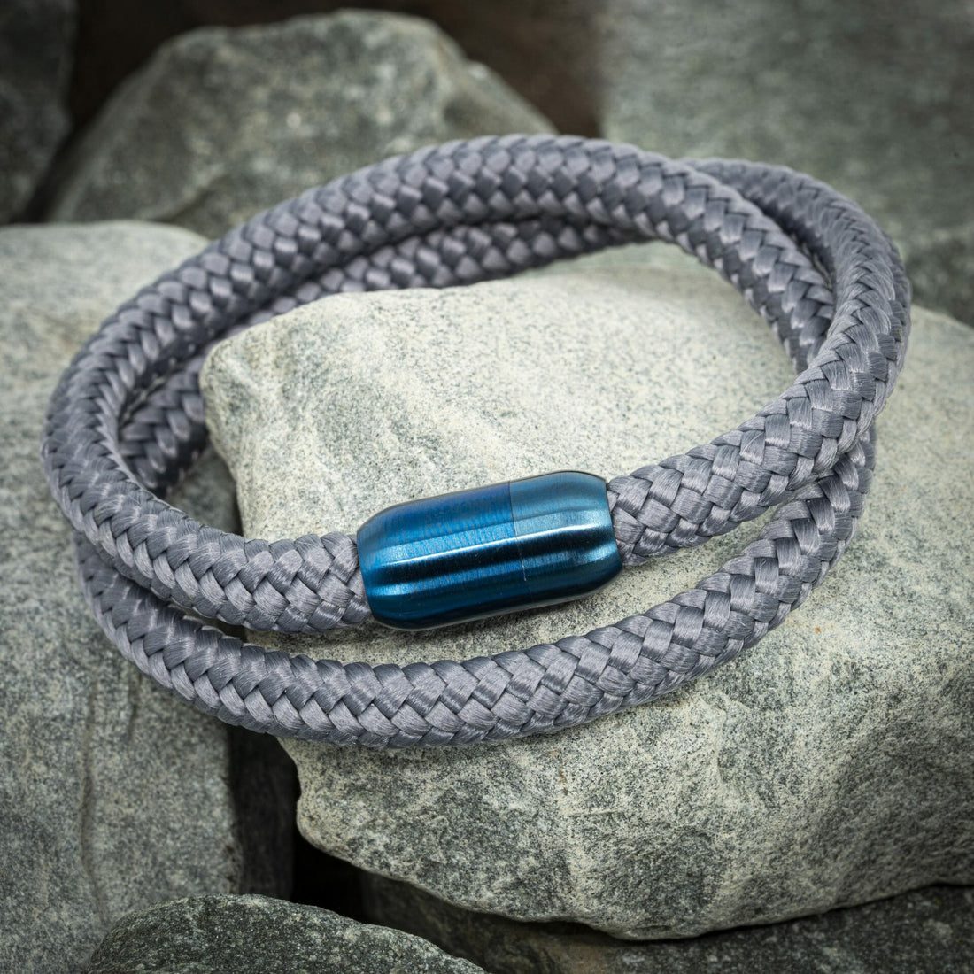 Zen bracelet blue - Gray Rope