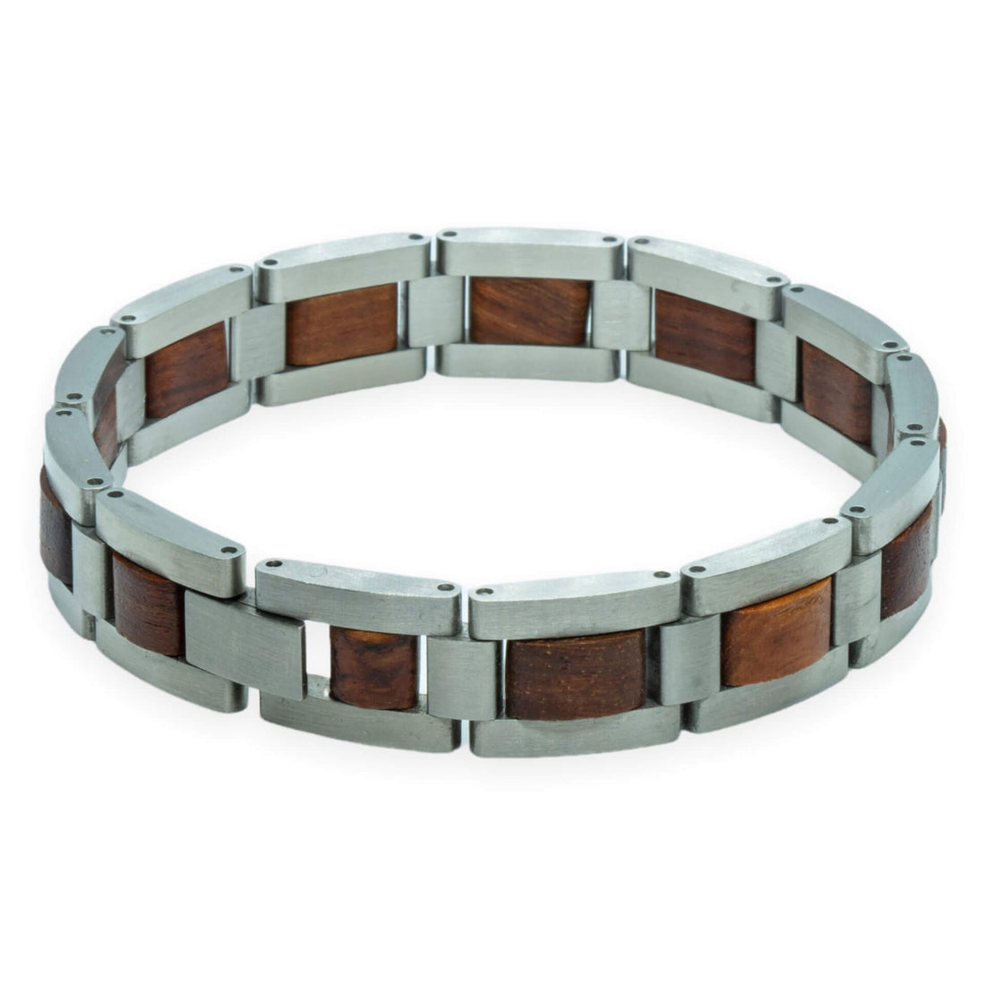 Mount Everest (Sandalwood + Stainless Steel) - Wooden bracelet