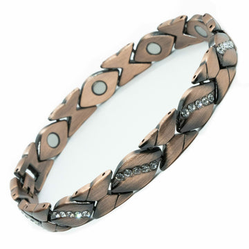 Ladies magnet bracelet - 99.8% Copper with Rhinestone