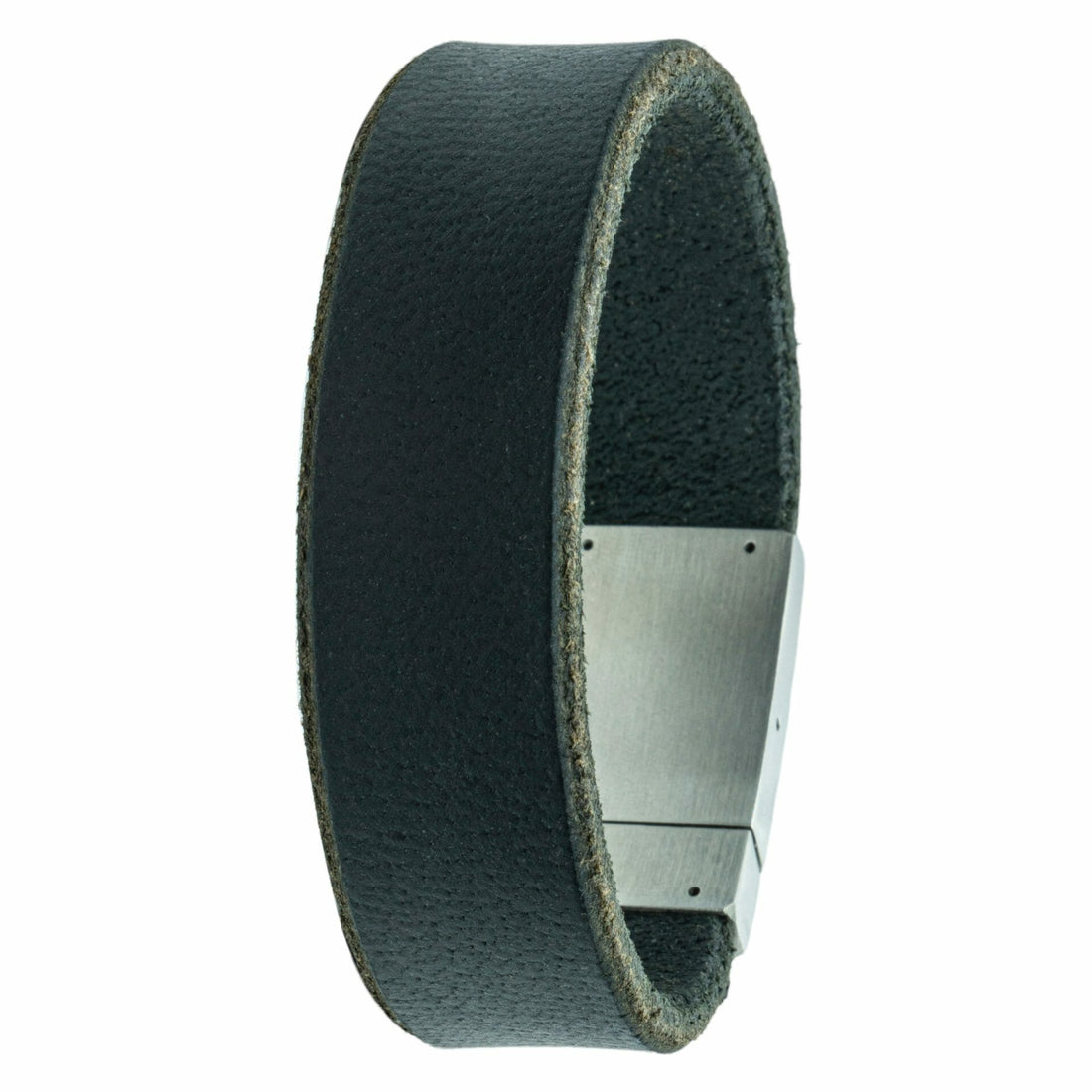 Eigenes Pfotenabdruck-Armband <b>aus schwarzem</b> Leder