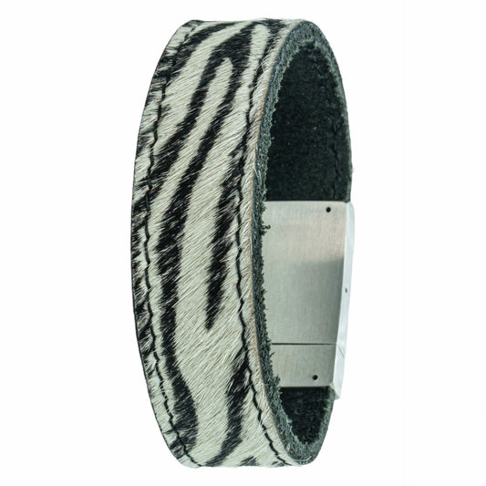 Own Paw print bracelet <b>Zebra</b> leather