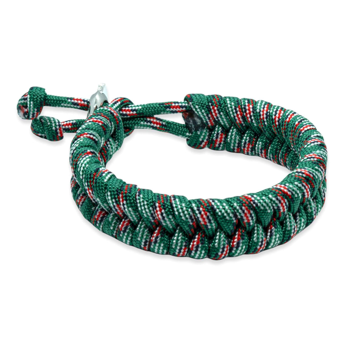 Swedish tail bracelet - Green black red blue rope colors