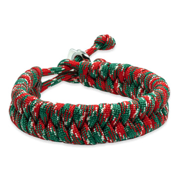 Swedish tail bracelet - Red Green White rope colors