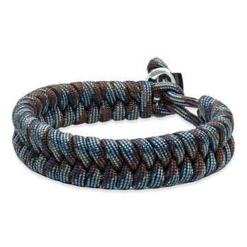 Swedish Tail Bracelet - Brown Blue Gray Rope Colors