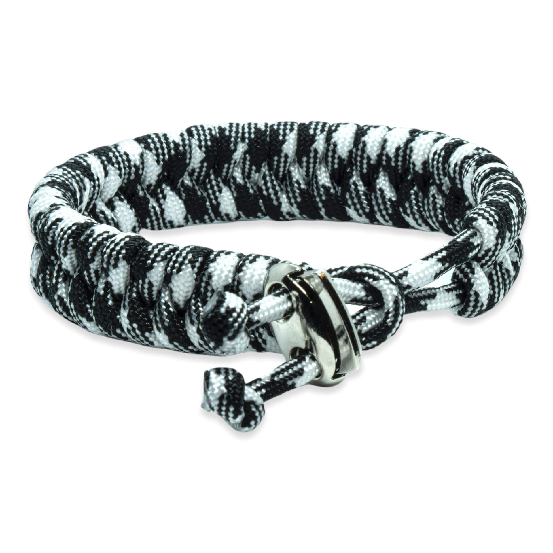 Swedish tail bracelet - Black white rope colors